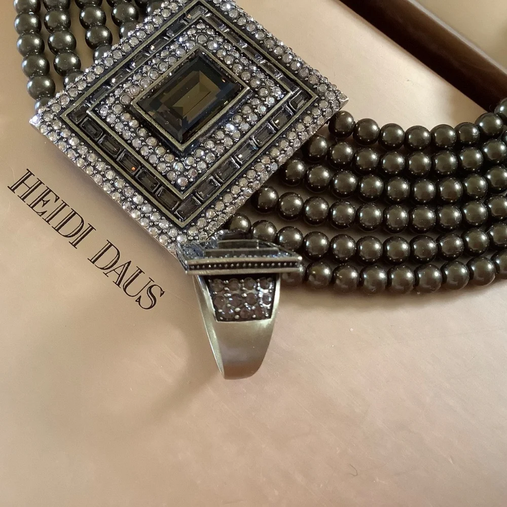 Heidi Daus South Sea Riches Complete Set Crystal Necklace Bracelet Ring Earrings - Picture 6 of 16